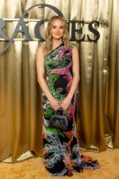Hunter King Attends Gracie Awards in Ziad Ghanem Whiplash Chic
