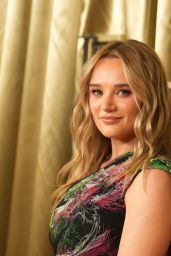 Hunter King Attends Gracie Awards in Ziad Ghanem Whiplash Chic