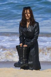 Jenna Ortega Takes Her Signature Goth-Chic to Bondi Beach