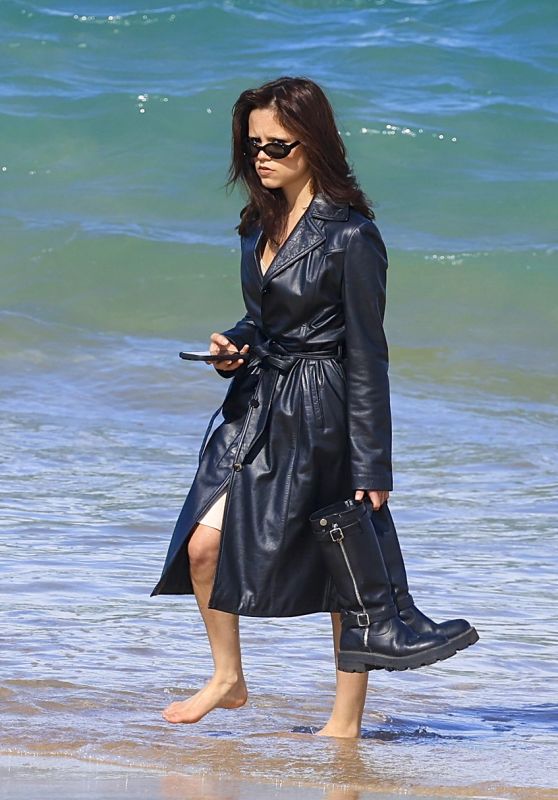 Jenna Ortega Takes Her Signature Goth-Chic to Bondi Beach