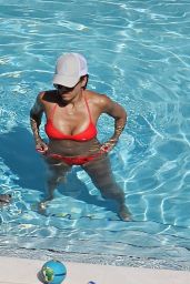 Jessica Alba Unveils Red Bikini Moment at Miami Poolside – August 2025