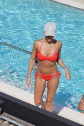 Jessica Alba Unveils Red Bikini Moment at Miami Poolside – August 2025