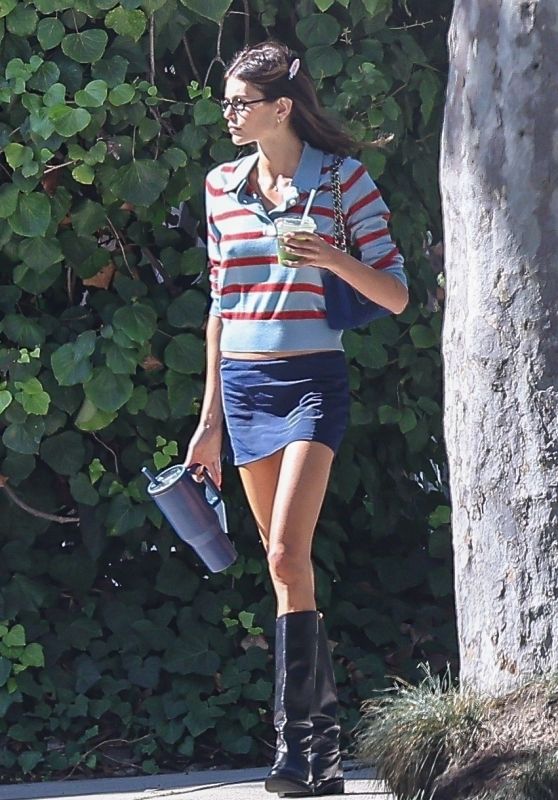 Kaia Gerber - Channels Preppy Polo Chic in L.A.