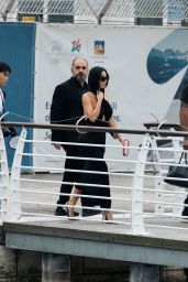 Kim Kardashian debuts whiplash chic at Venice Film Festival airport arrival