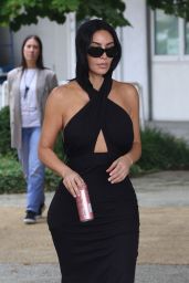 Kim Kardashian debuts whiplash chic at Venice Film Festival airport arrival