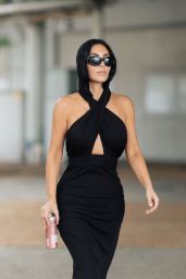 Kim Kardashian debuts whiplash chic at Venice Film Festival airport arrival