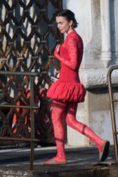 Lily Collins Debuts Whiplash Chic in Venice