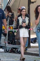 Lily Collins Emily in Paris Fashion August 2025
