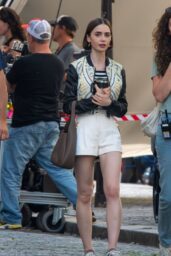 Lily Collins Emily in Paris Fashion August 2025