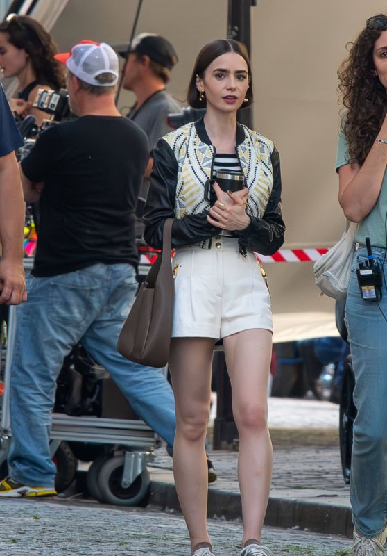 Lily Collins Emily in Paris Fashion August 2025