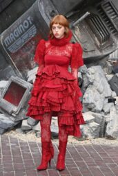 Lily Newmark Debuts Victorian-Cyber Look at "Alien: Earth" London Premiere