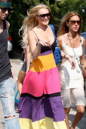 Lindsay Lohan Attends Billabong Bash at Malibu’s Polaroid House