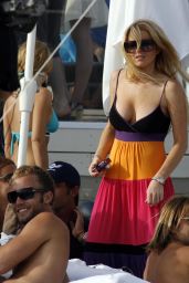 Lindsay Lohan Attends Billabong Bash at Malibu’s Polaroid House