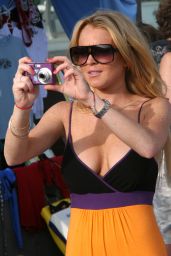 Lindsay Lohan Attends Billabong Bash at Malibu’s Polaroid House
