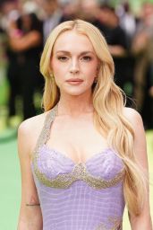 Lindsay Lohan Debuts Lavender Whiplash at Freakier Friday UK Premiere – July 2025
