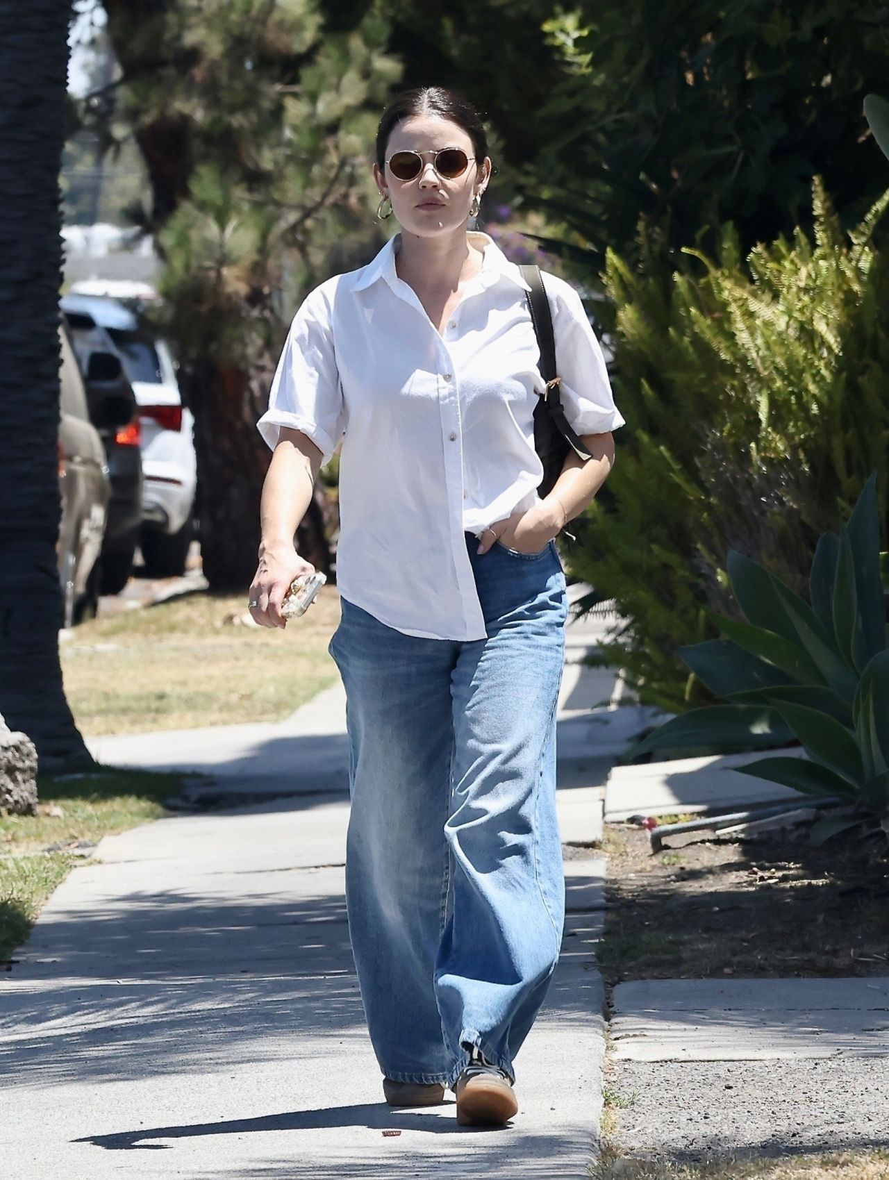 Lucy Hale's Effortless Lunch Uniform in Los Feliz • CelebMafia