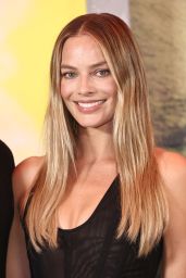 Margot Robbie Unveils Sheer Stella McCartney at LA Photocall