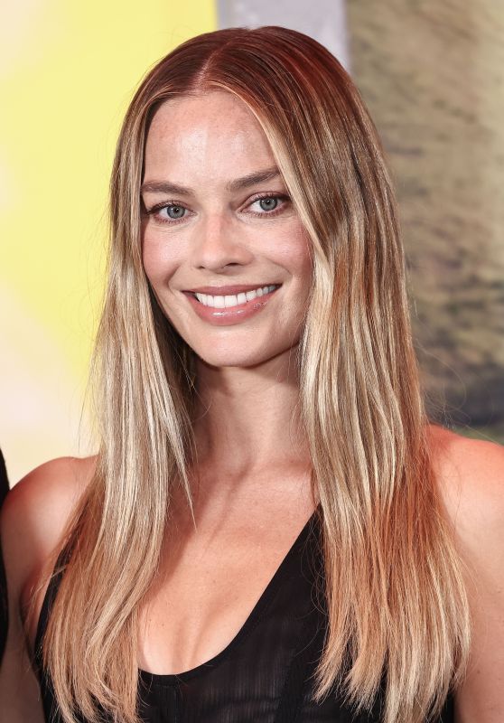 Margot Robbie Unveils Sheer Stella McCartney at LA Photocall