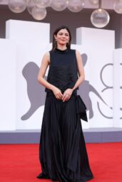 Monica Barbaro Dior Gown Venice Red Carpet