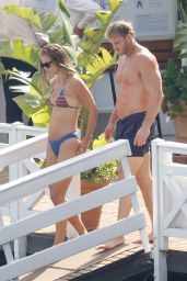 Nina Agdal Debuts Sleek Cernobbio Swim Style