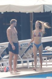Nina Agdal Debuts Sleek Cernobbio Swim Style