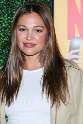 Olivia Holt Attends “Nuked” Premiere in Denim Noir Layers