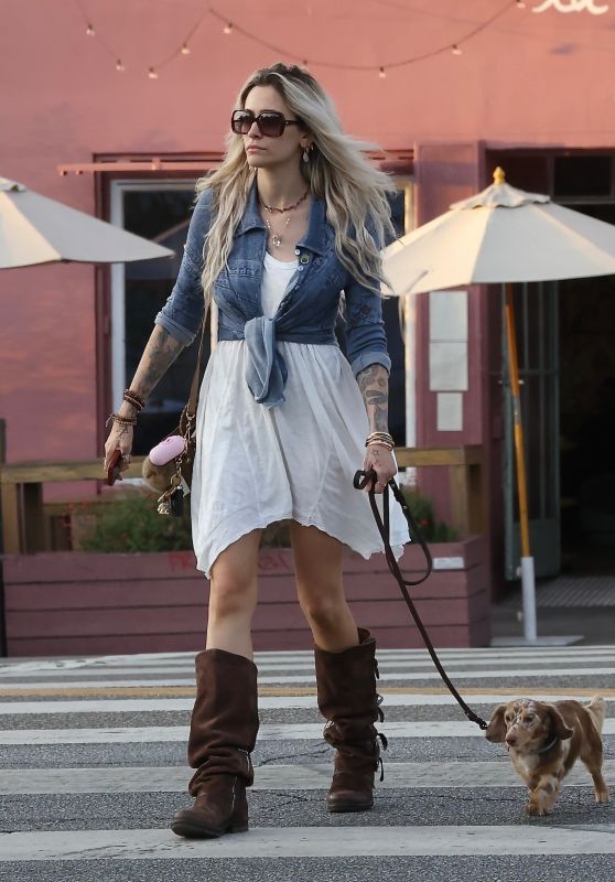 Paris Jackson Picks Up Her Pup in LA’s Boho Layers