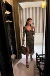 Rebeka Võsu Debuts Mirror-Ready Glam in Patterned Slit Dress