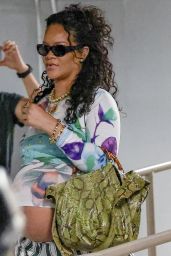 Rihanna Debuts Graphic Bumpwear After L.A. Appointment