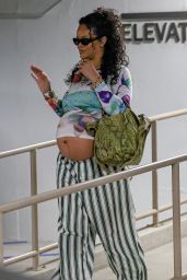 Rihanna Debuts Graphic Bumpwear After L.A. Appointment