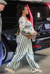 Rihanna Debuts Graphic Bumpwear After L.A. Appointment