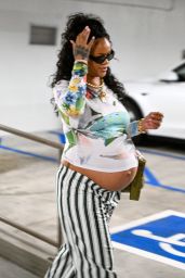 Rihanna Debuts Graphic Bumpwear After L.A. Appointment