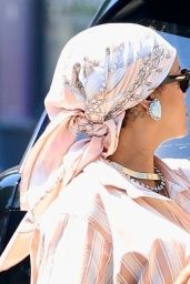 Rihanna Pajamas Street Style Los Angeles
