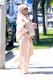 Rihanna Pajamas Street Style Los Angeles
