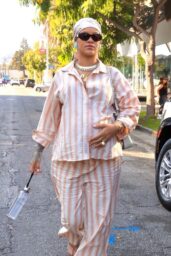 Rihanna Pajamas Street Style Los Angeles