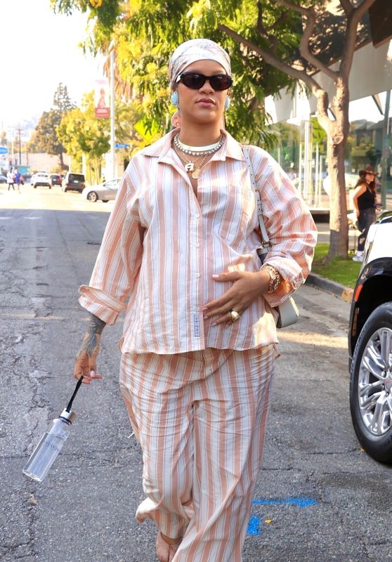 Rihanna Pajamas Street Style Los Angeles