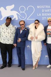 Shailene Woodley Attends Motor City Photocall in Faux Fur Drama