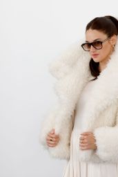 Shailene Woodley Attends Motor City Photocall in Faux Fur Drama