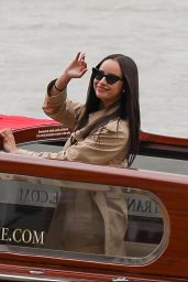 Sofia Carson Debuts Venice Arrival Style