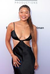 Storm Reid Unveils Feather-Light Glamour in LA