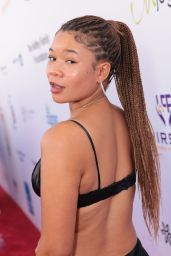 Storm Reid Unveils Feather-Light Glamour in LA