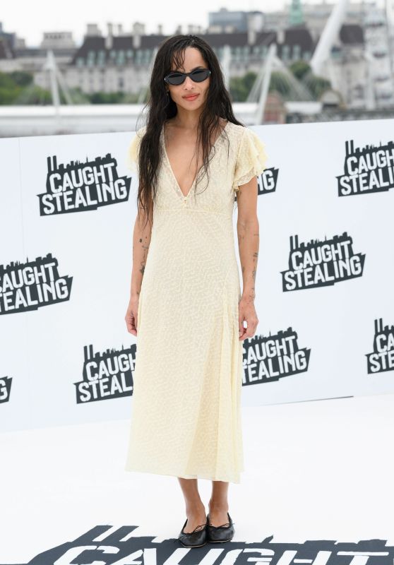 Zoë Kravitz, Saint Laurent, Caught Stealing Photocall
