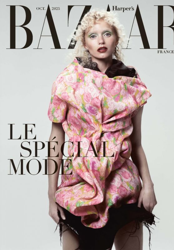 Abbey Lee Showcases Sculptural Floral Couture on Harper’s Bazaar France October 2025 Cover