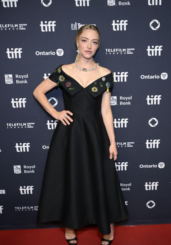 Amanda Seyfried Attends TIFF Premiere in Floral Noir – Sept 2025