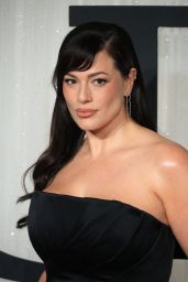 Ashley Graham Commands Ballet Gala In Black Bow Accented Slit Gown