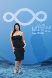 Ashley Graham Embodies Milan Sustainable Awards Black Sparkle