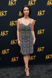 Auli'i Cravalho Debuts Art Opening Night Shadow Brocade