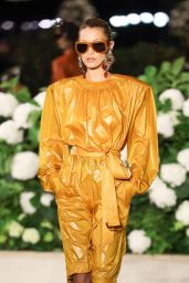 Bella Hadid Champions Exaggerated Power Dressing at Saint Laurent Spring 2026