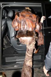 Bella Hadid Channels Y2K Chic in Deconstructed Leather and Fur in Paris 2025