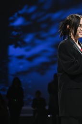 Billie Eilish Commands NAT Gala in Oversized Violet Armor